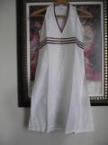 Cotton Silk White Halter Neck Kurti Tunic