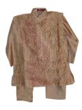 Kurta Pajama For 6 Year Old Boys In Shaded Gold Tissue