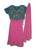 Formal Indian Dress For Girls, Blue & Pink Lehenga Choli Formal Indian Dress For Girls, Blue & Pink Lehenga Choli