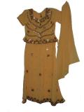 Kids Formal Yellow Georgette Lehenga Choli Indian Outfit