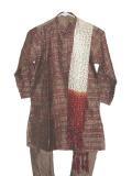 Ready-made Kurta Pajama For Kids In Maroon & Gold Color