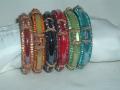 Colorful Fancy Lac Metal Bangles / Kada For Adults, Size 2/8 XL Colorful Fancy Lac Metal Bangles / Kada For Adults, Size 2/8 XL