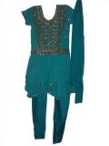 Blue Anarkali Suit For Kids With Delicate Zari Work Blue Anarkali Suit For Kids With Delicate Zari Work