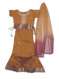 Pattu Pavada Blouse Dress For Kids With Fish-cut Pattu Lehenga Pattu Pavada Blouse Dress For Kids With Fish-cut Pattu Lehenga