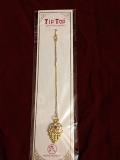 Gold color Indian mang tika with clear stones