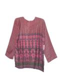 Gorgeous Pink French Crepe Printed Kurti / Tunic From India Gorgeous Pink French Crepe Printed Kurti / Tunic From India
