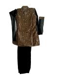 Punjabi Salwar Kurta Suit For Kids & Teens In Gold & Black Punjabi Salwar Kurta Suit For Kids & Teens In Gold & Black