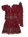 Cheap Lehenga Choli For Kids In Maroon & Gold Cheap Lehenga Choli For Kids In Maroon & Gold