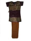 Cotton Salwar Kurta For Kids In Maroon & Mustard Color Cotton Salwar Kurta For Kids In Maroon & Mustard Color