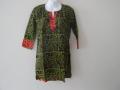 Green and Orange Printed Kurti / Tunic from India Green and Orange Printed Kurti / Tunic from India