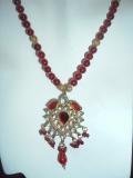 Traditional Red & Gold Kundan Necklace From Rajasthan, India Traditional Red & Gold Kundan Necklace From Rajasthan, India
