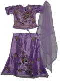 Bright Violet Net Lehenga Choli For Kids & Teenagers