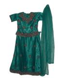 Stunning Blue Crepe Silk Ghagra Choli For Baby Girl And Teens
