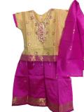 Kids Pattu Pavadai In Attractive Purple With Sequin Work
