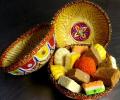 Indian Sweets Gift Basket, Mini Tokri, 1.25 Lbs Box