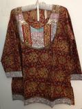 Kalamkari Print Plus Size Cotton Indian Tunic / Kurti Kalamkari Print Plus Size Cotton Indian Tunic / Kurti