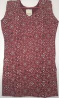 Beautiful Beadwork Red Sleeveless Cotton Top Beautiful Beadwork Red Sleeveless Cotton Top