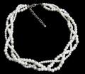 Elegant White Pearl AB Crystal Rhinestones Wedding Necklace