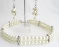 Classic Splendid Double Stranded Wedding Necklace W/Grape Bunch