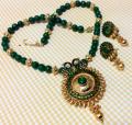 Antique Green Handmade Peacock Necklace Set