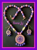 Lovely Terracotta Set in Shades of Pink and Purple