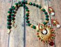 Antique Micro plated Gold Necklace Set with Emeralds Antique Micro plated Gold Necklace Set with Emeralds
