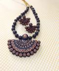 Black & Copper Exclusive Terracotta Necklace Set