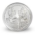 Lakshmi Ganesh 5 gms Pure Silver Coin for Diwali / Wedding / Return Gift