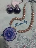 Terracotta inspired ultramarine blue necklace set Terracotta inspired ultramarine blue necklace set