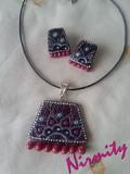 Terracotta inspired trapezoid necklace set Terracotta inspired trapezoid necklace set