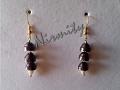 Double shade green and violet tiered earring Double shade green and violet tiered earring