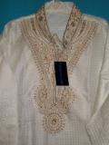 Party Wear Cream Kurta Pajama for Men #3127