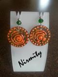 Eco-friendly Wood chip Circle casual / party wear earrings Eco-friendly Wood chip Circle casual / party wear earrings