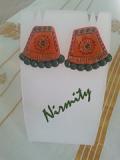 Handmade Clay Bright Traditional / Ethnic / Indian Earrings 