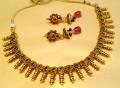 Antique Choker Necklace Set in Ruby & Emerald Stones Antique Choker Necklace Set in Ruby & Emerald Stones