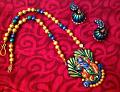 Handmade Krishna Set  with Jhumkas Earrings