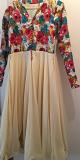 Light Beige Floral Design Anarkali Suit