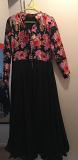 Stylish Black Floral Design Anarkali Suit