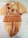 Bengali Style Beige Readymade Dhoti Kurta For Children