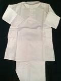Plain White Cotton Kurta Pajama For Boys