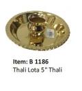 Brass Hindu Puja Thali & Lota Set for Pooja / Return Gift 5" Brass Hindu Puja Thali & Lota Set for Pooja / Return Gift 5"