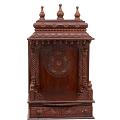 Wooden Engraved Pooja Mandir - Rosewood Gopura Temple - 24 Inches