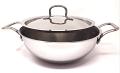 Vinod Platinum Triply Stainless Steel Extra Deep Kadai W Lid -22cm 2.4ltrs Vinod Platinum Triply Stainless Steel Extra Deep Kadai W Lid -22cm 2.4ltrs