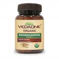 Vedaone Organic Ashwagandha 60 Caplets (Withania Somnifera) Energy, Anti-Stress Vegan -