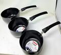 Vinod Black Pearl Hard Anodized Milk Pan Set of 3 pcs