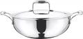 Vinod Stainless Steel Kadhai with Lid, 26 cm 3.2L (Silver)