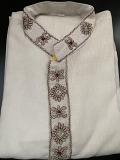 White Soft Cotton Kurta Pajma w/ Churidar Pants for Teenage Boys