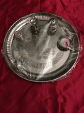 Stainless Steel Ganesh Lakshmi Engraved Diwali Puja Thali Stainless Steel Ganesh Lakshmi Engraved Diwali Puja Thali