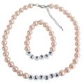 Daughter Gifts Flower Girl Jewelry Personalized Jewelry Peach Pearls 
