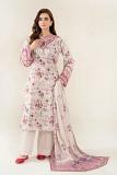 3PC Embroidered Stitched Lawn Suit – Pakistani & Indian Wear | KL-3973